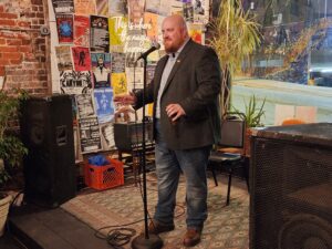 Democratic U.S. Senate candidate Zach Shrewsbury holds campaign kickoff rally in Morgantown
